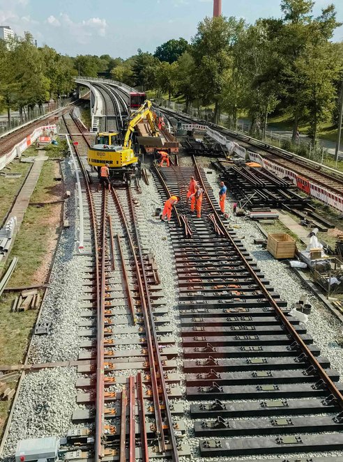 Weichenerneuerung U-Bahn Nürnberg